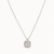 925 Sterling Silver Cushion-Cut CZ Chain Pendant Necklace