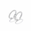 Earrla pair of 925 sterling silver toe rings featuring a pavé set row of sparkling cubic zirconia stones