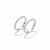 Earrla pair of 925 sterling silver toe rings featuring a pavé set row of sparkling cubic zirconia stones